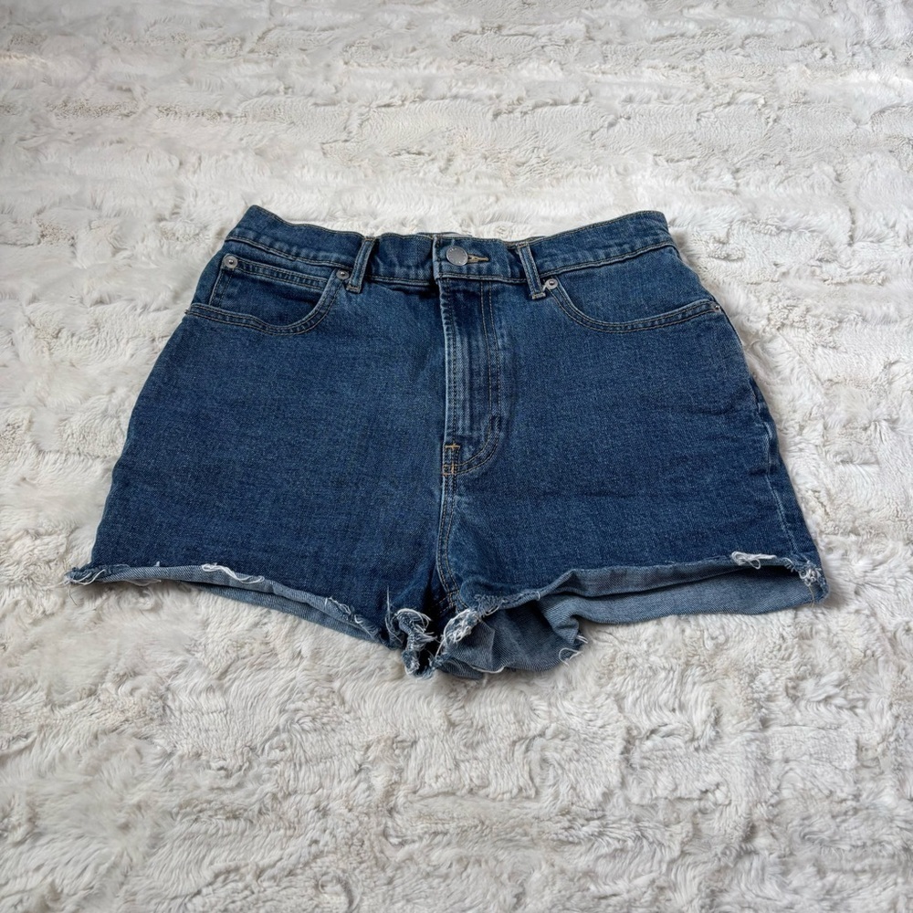 Everlane Women's Size 27 Blue The Way High Denim Shorts